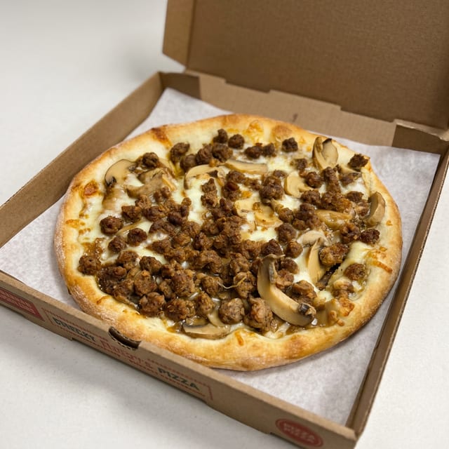 Mushroom Swiss Pizza.